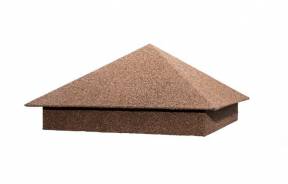 Колпаки на столбы — Колпаки с каменной посыпкой на кирпичные столбы — фото