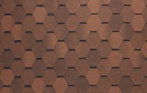 Гибкая черепица TEGOLA   — Тегола Нордик коричневый с отливом — фото