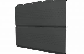 Софиты для подшивки крыши в Твери — Металлический софит "Экобрус" New с перфорацией — фото