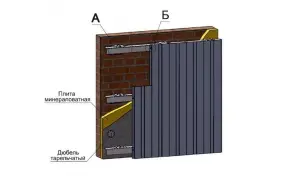 Навесные фасадные системы для промышленного и гражданского строительства — Вертикальное крепление сайдинга, профнастила — фото