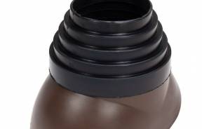 Кровельная вентиляция — Ворот трубы коричневый (110-155мм) — фото