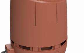 Вентилятор FLOW ECo160Р/500 красный — Вентилятор FLOW ECo125S + основание 300x300 кирпичный — фото