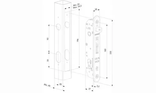 Врезной замок FORTYLOCK — фото-1270_3