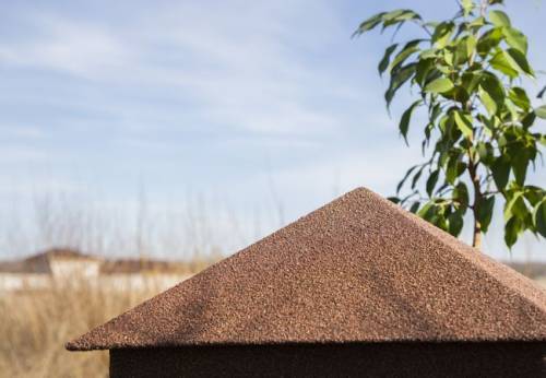 Колпаки с каменной посыпкой на кирпичные столбы — фото-1298_3