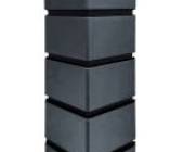 Состаренный кирпич Design — Угол Графит (Шов RAL 9005) — фото