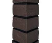 Состаренный кирпич Design — Угол  Шоколадный (Шов RAL 9005) — фото