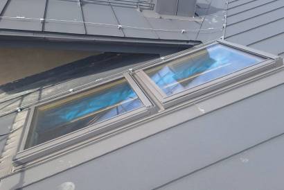 Комплексный монтаж кровли из двойного стоячего фальца RAL 7024 с установкой элементов безопасности водосточной системы Grand Line — фото-1457_4