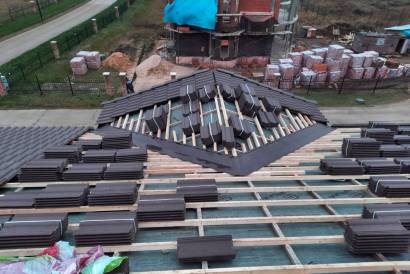 Монтаж цементно-песчаной черепицы BRAAS Франкфурт — фото-1457_1