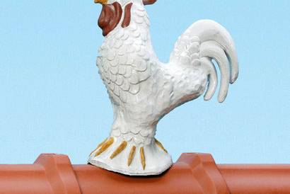 Цементно-песчаная черепица "Braas" — Декоративный элемент черепичной крыши Петух Малый — фото