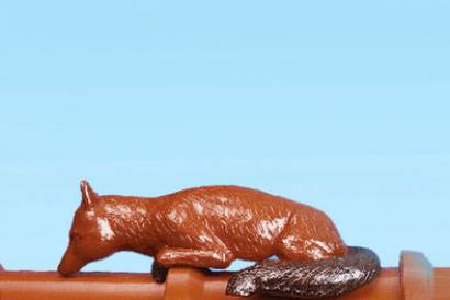 Цементно-песчаная черепица "Braas" — Декоративный элемент для крыши Лиса — фото