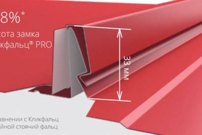 Кликфальц Pro — Высота замка 33 мм — фото