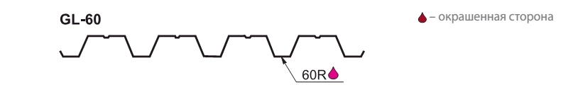 Кровельный профнастил GL-60R